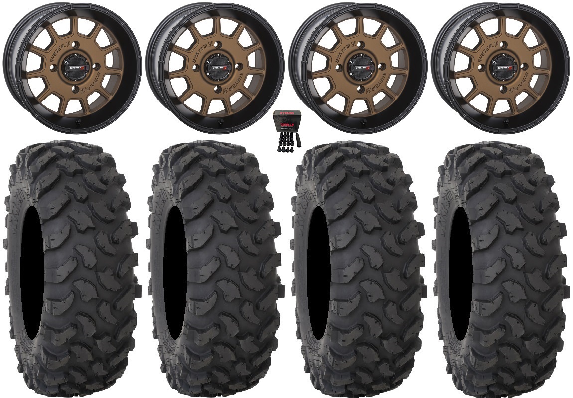 System 3 ST5 Bronze 15" Wheels 30" XTR370 Tires Polaris Ranger XP 9/1K