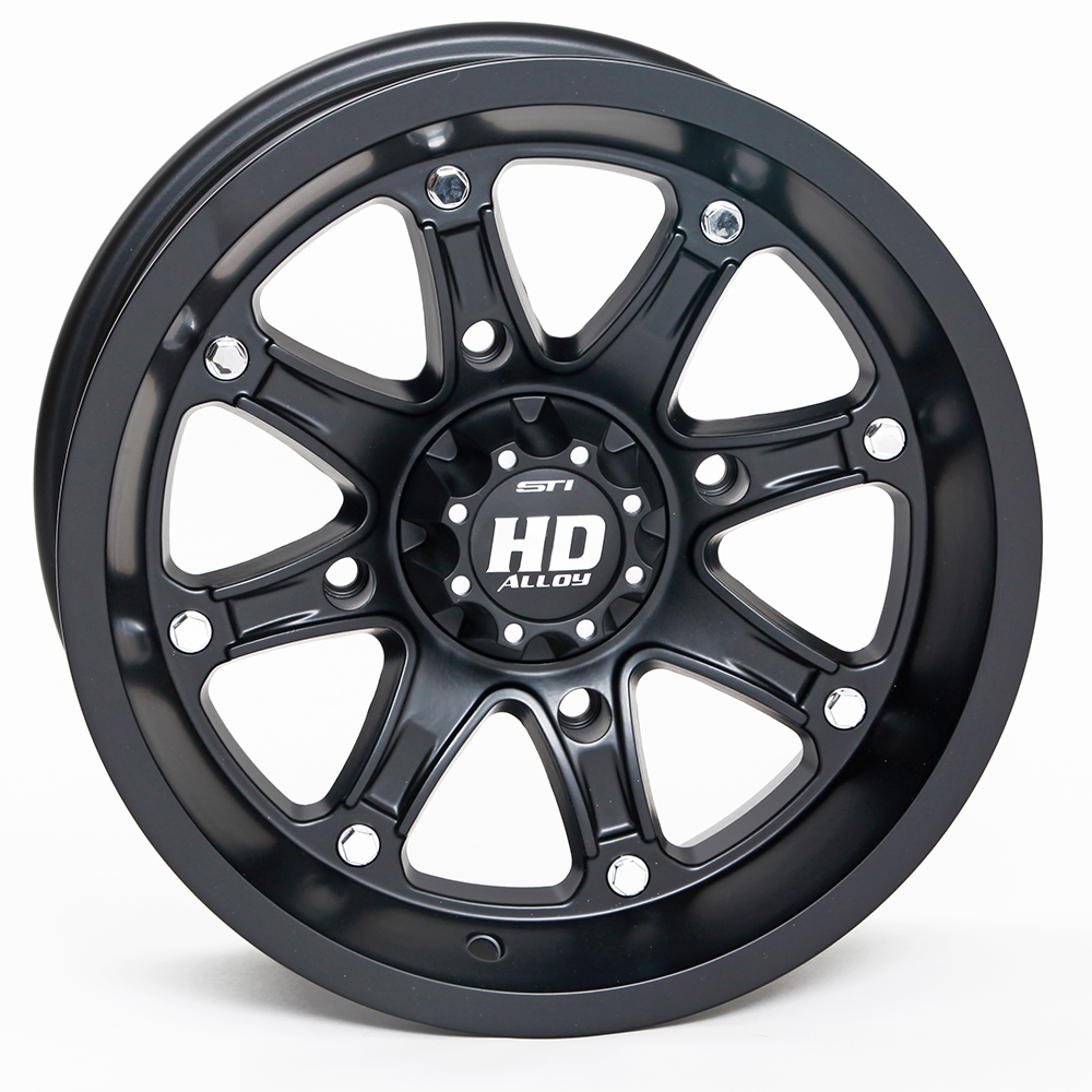 STI HD9 Beadlock Matte Black ATV Wheel 15x7 4/156 15HB923 5+2