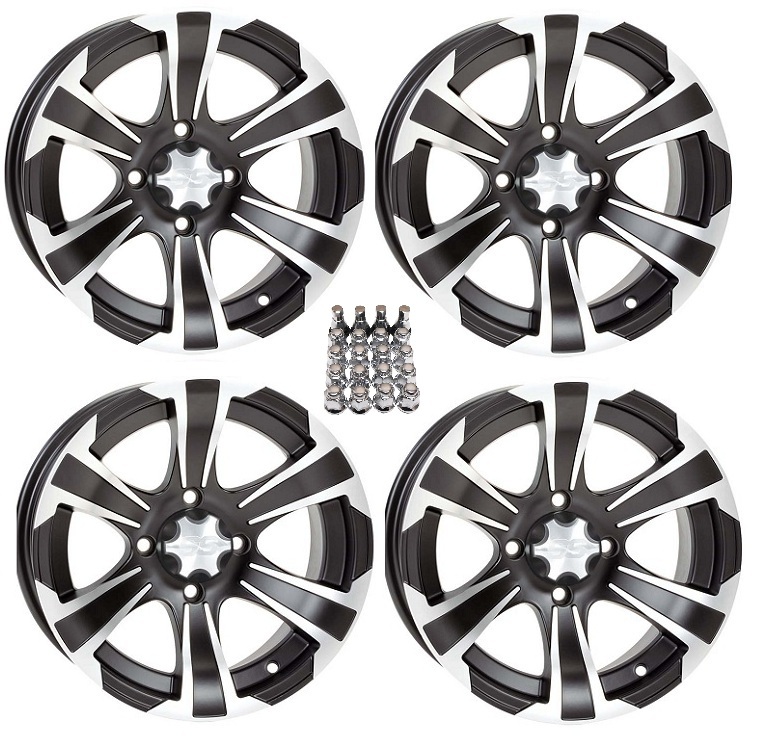 Fits Can-Am Renegade Outlander Commander 14/" RockTrix RT103 ATV Wheels Rims