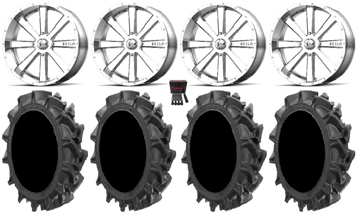 Bundle 4x137 Bolt Pattern 12mmx1.25 Lug Kit MSA Bronze Flash 18 UTV Wheels 32 MotoHavok Tires 9 Items Bundle 4x137 Bolt Pattern 12mmx1.25 Lug Kit MSA Bronze Flash 18 UTV Wheels 32 MotoHavok Tires 9 Items