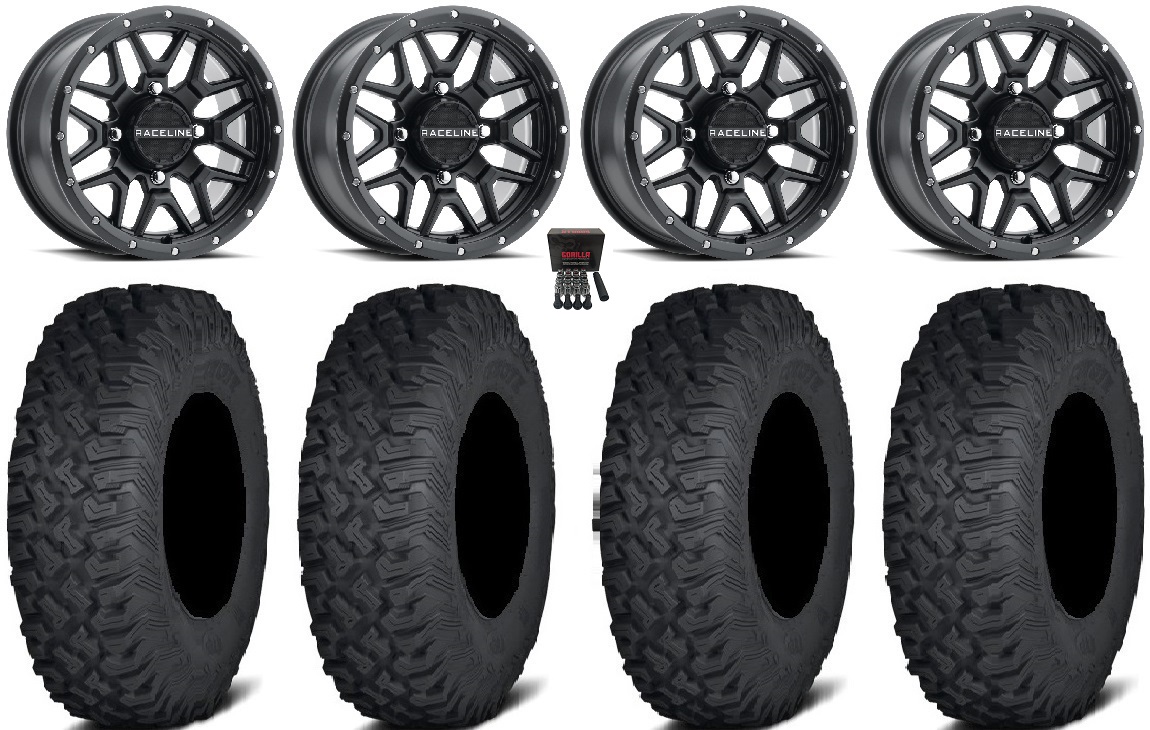 Raceline Krank 15 Wheels Black 32 Coyote Tires Honda Pioneer 1000 Talon Ebay