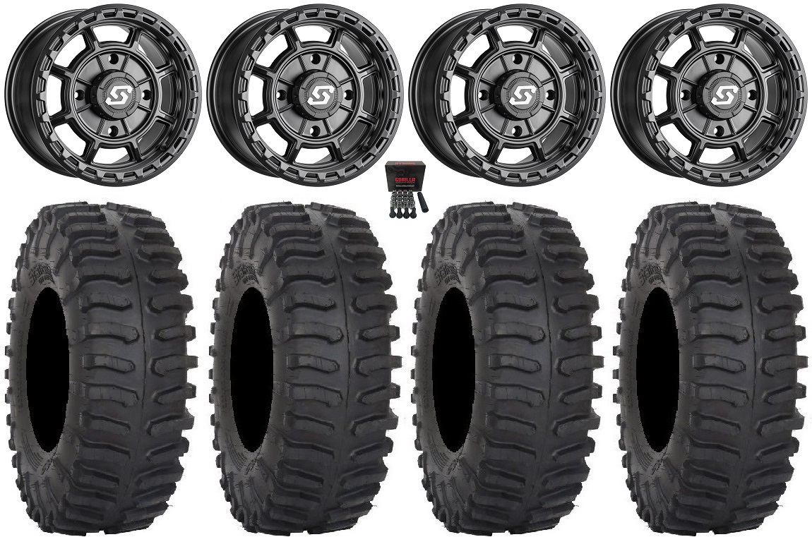 Sedona Rift 14 Wheels Black 32 Xt300 Tires Honda Pioneer 1000 Talon Ebay
