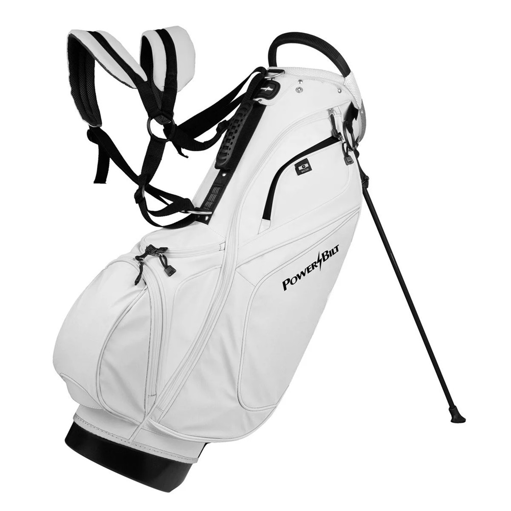 NEW PowerBilt Golf Dunes PU Leather Stand / Carry Bag 14-Way Top -Pick the Color - Picture 8 of 8