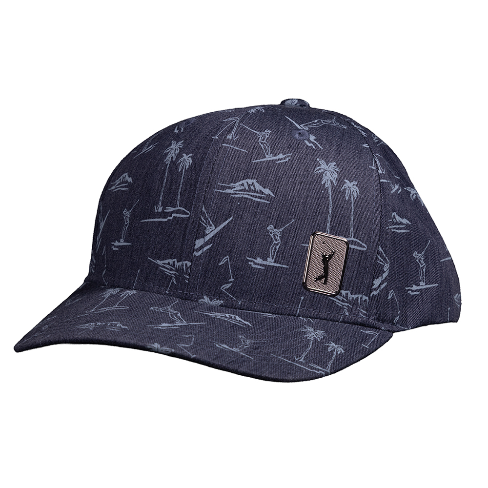 NEW PGA Tour Pro Series Heather Golf Print Adjustable Golf Hat - Choose Color!