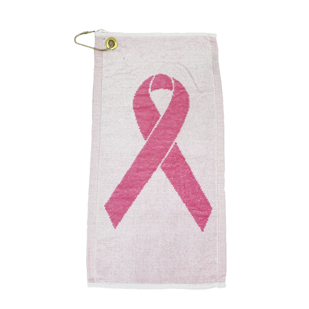 Devant Pink Ribbon Putter / Cart Golf Towel 8" x 16" - 12 Pack