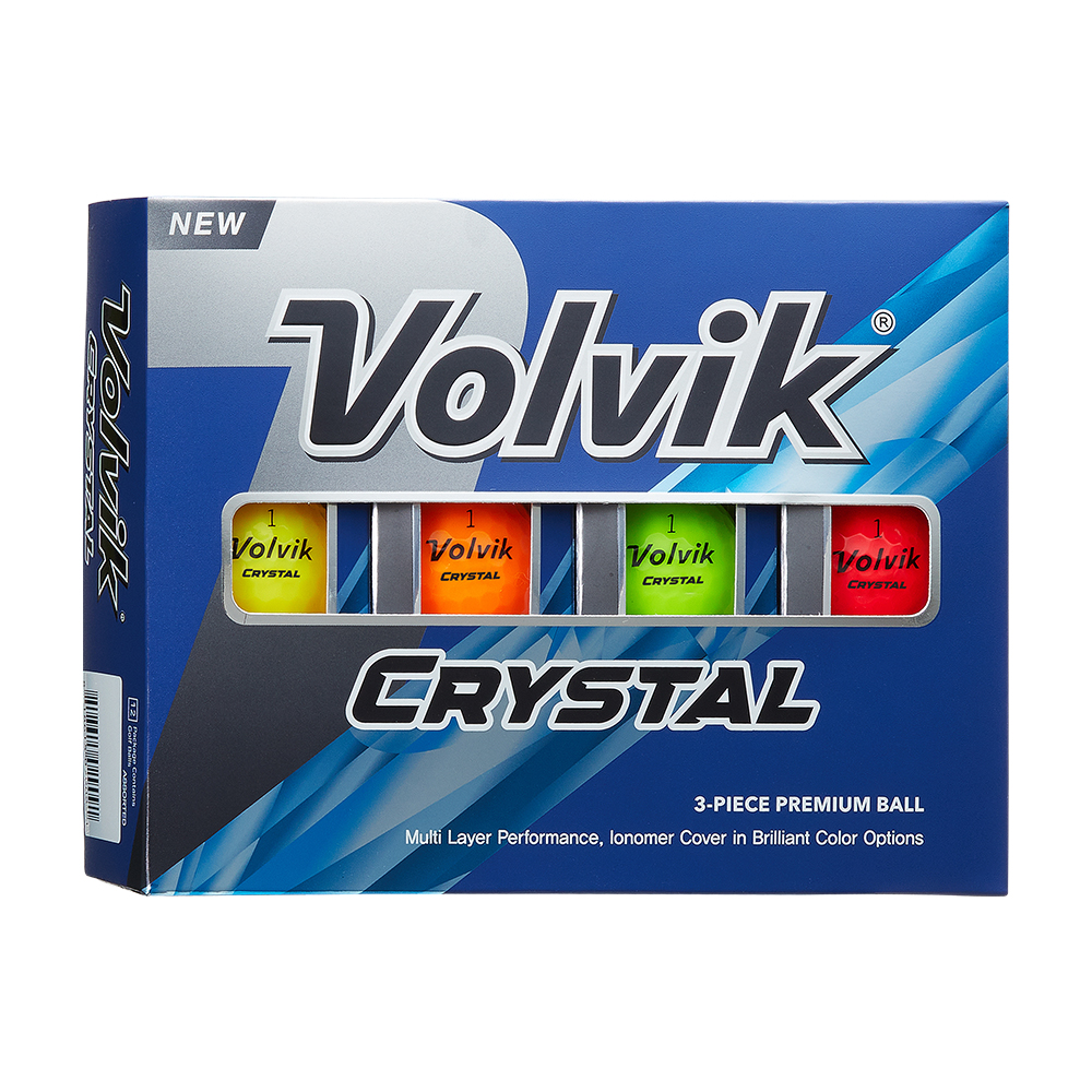 НОВЫЕ мячи для гольфа Volvik Crystal 2022, 1 дюжина - Выбирайте цвет!