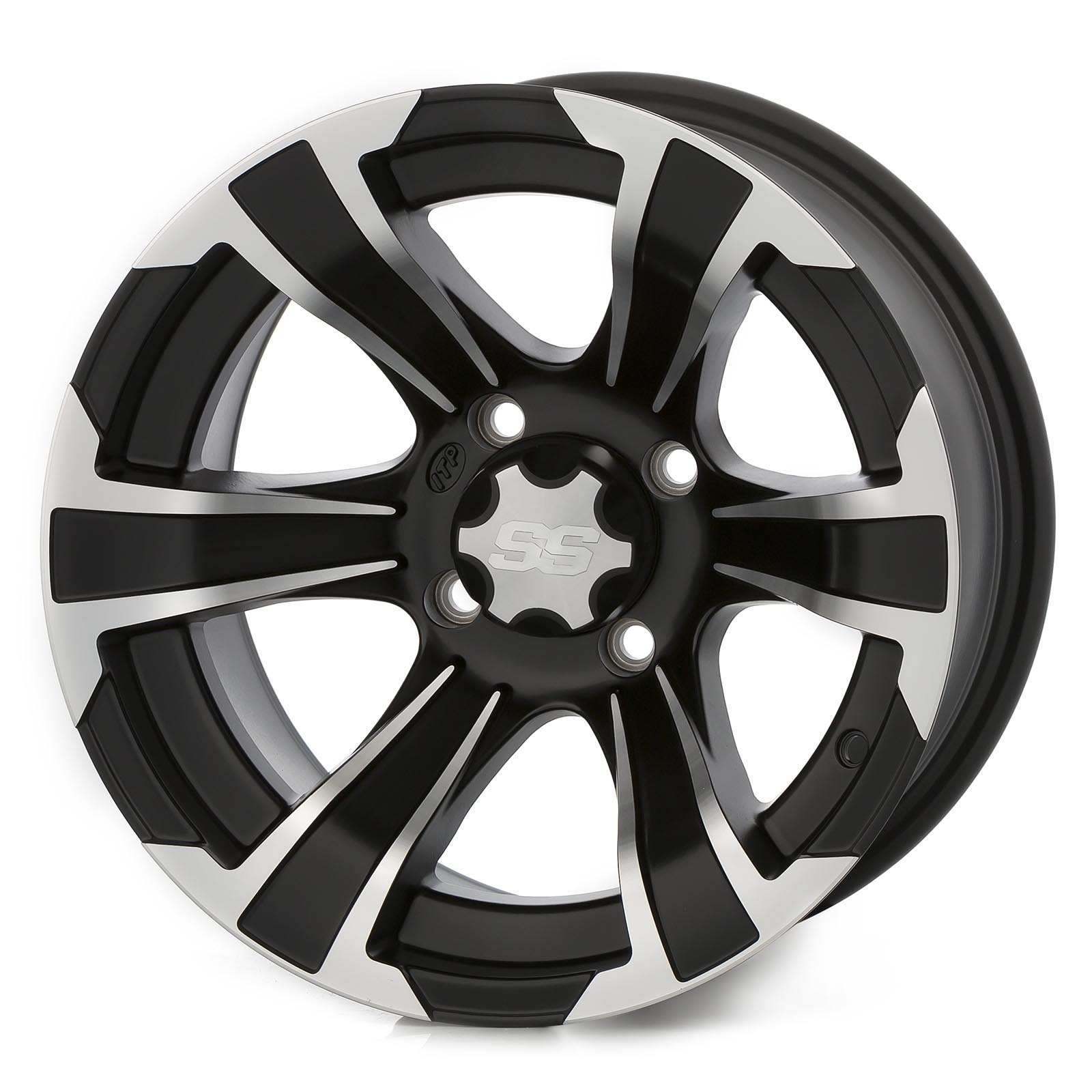 ITP 1428446536B SS312 Wheel 14x8 Rear Offset 3 5 4 110 Matte Black W 