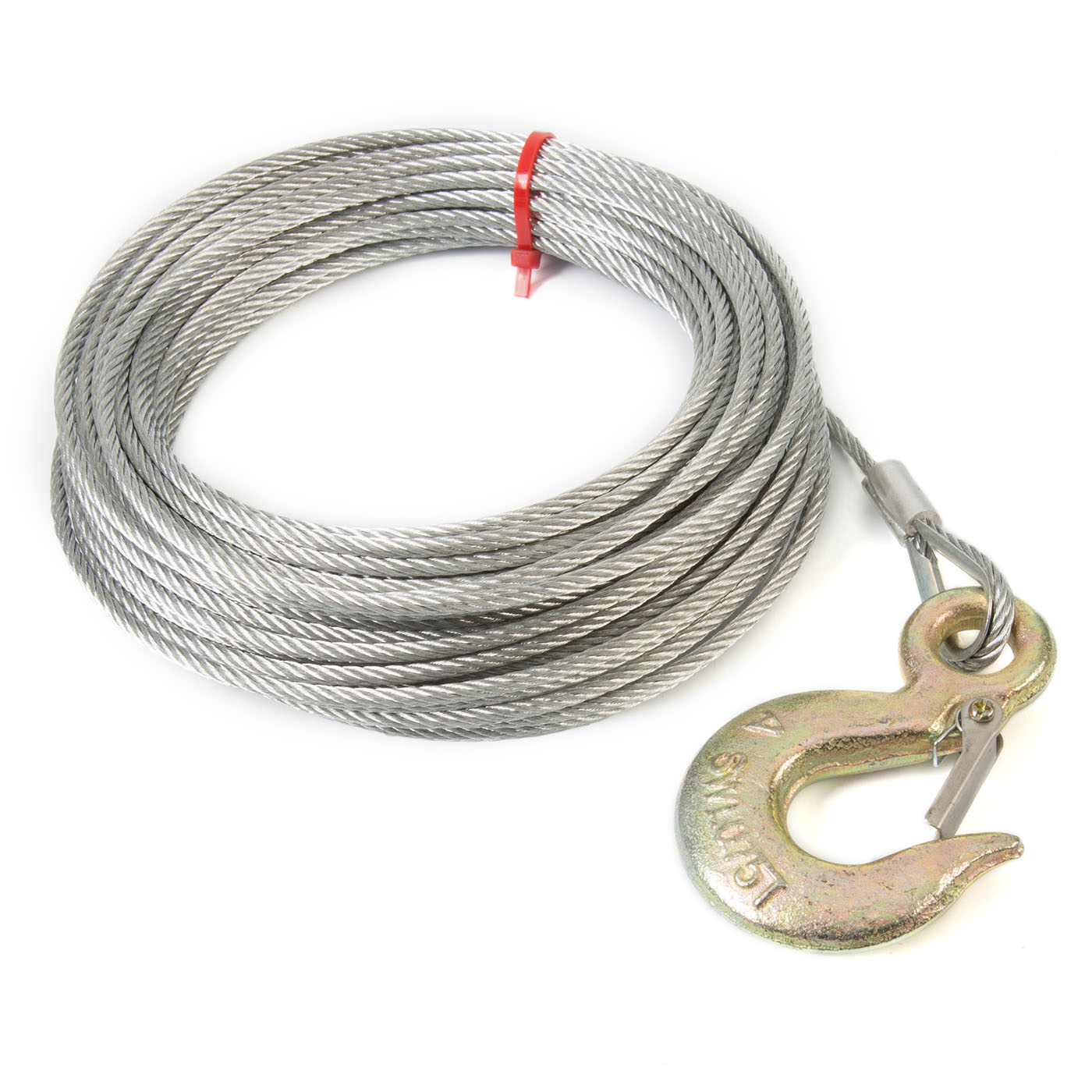 Kimpex Winch Cable w/ Hook 5/32in x 50ft 5700 lbs. Steel Elasticity 7 x