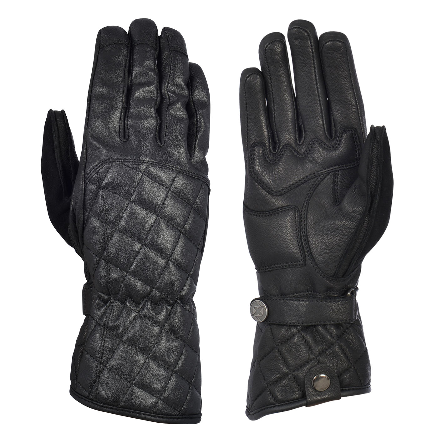 Oxford Somerville Waterproof Womens Ladies Leather Motorcycle Gloves Black