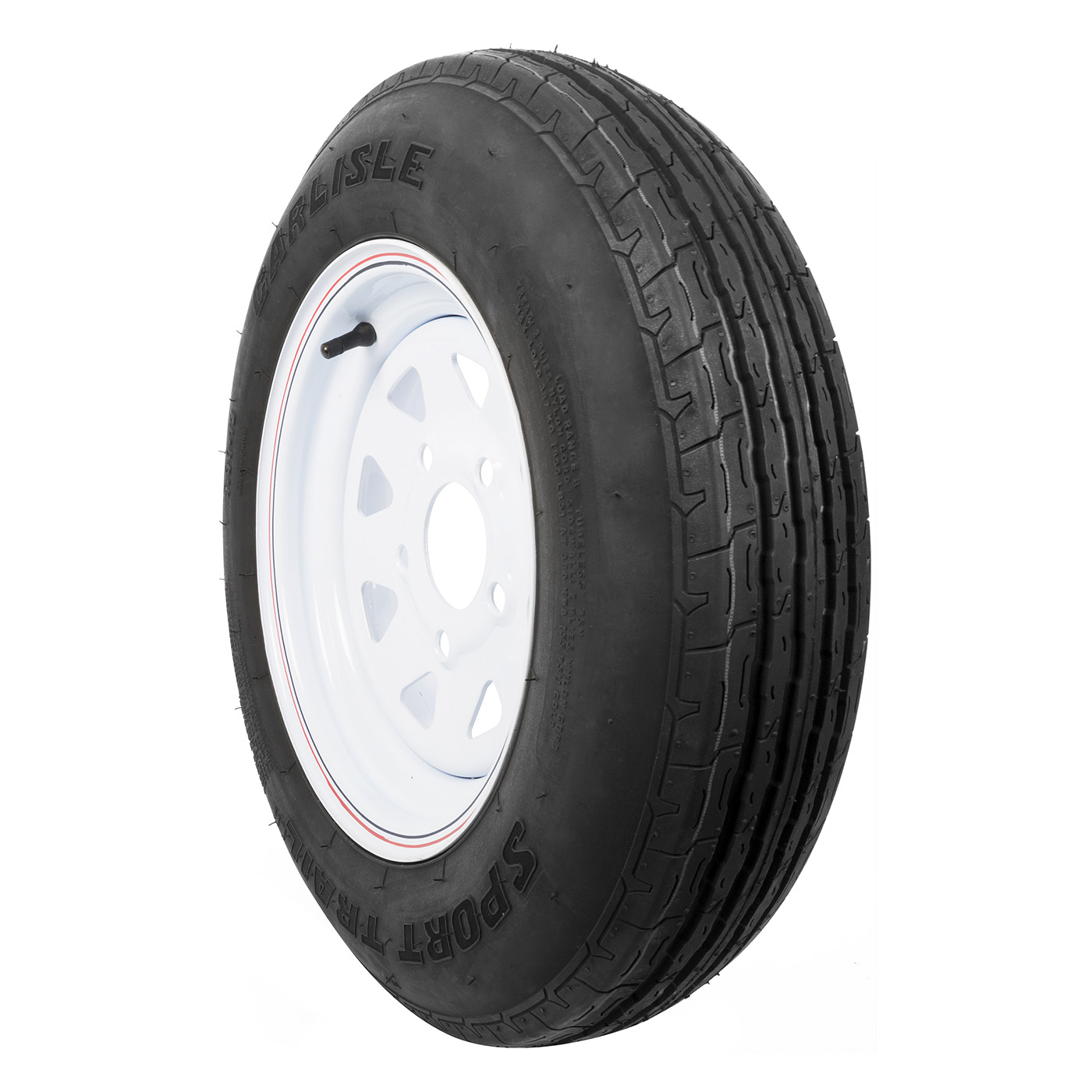 Carlisle 608261 Sport Trail LH Tire 5.3x12 LRB w/White Trailer Wheel
