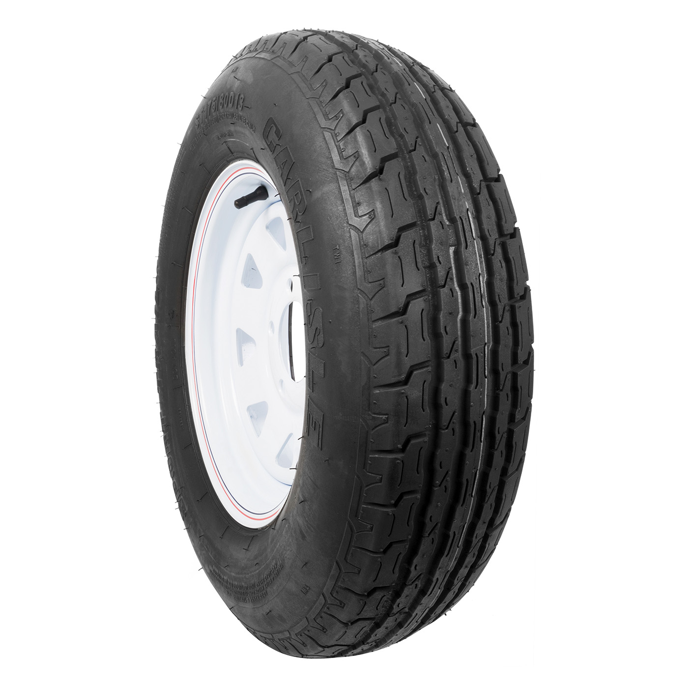 Carlisle 606801 Sport Trail LH Tire ST175/80D13 LRC w/White Trailer
