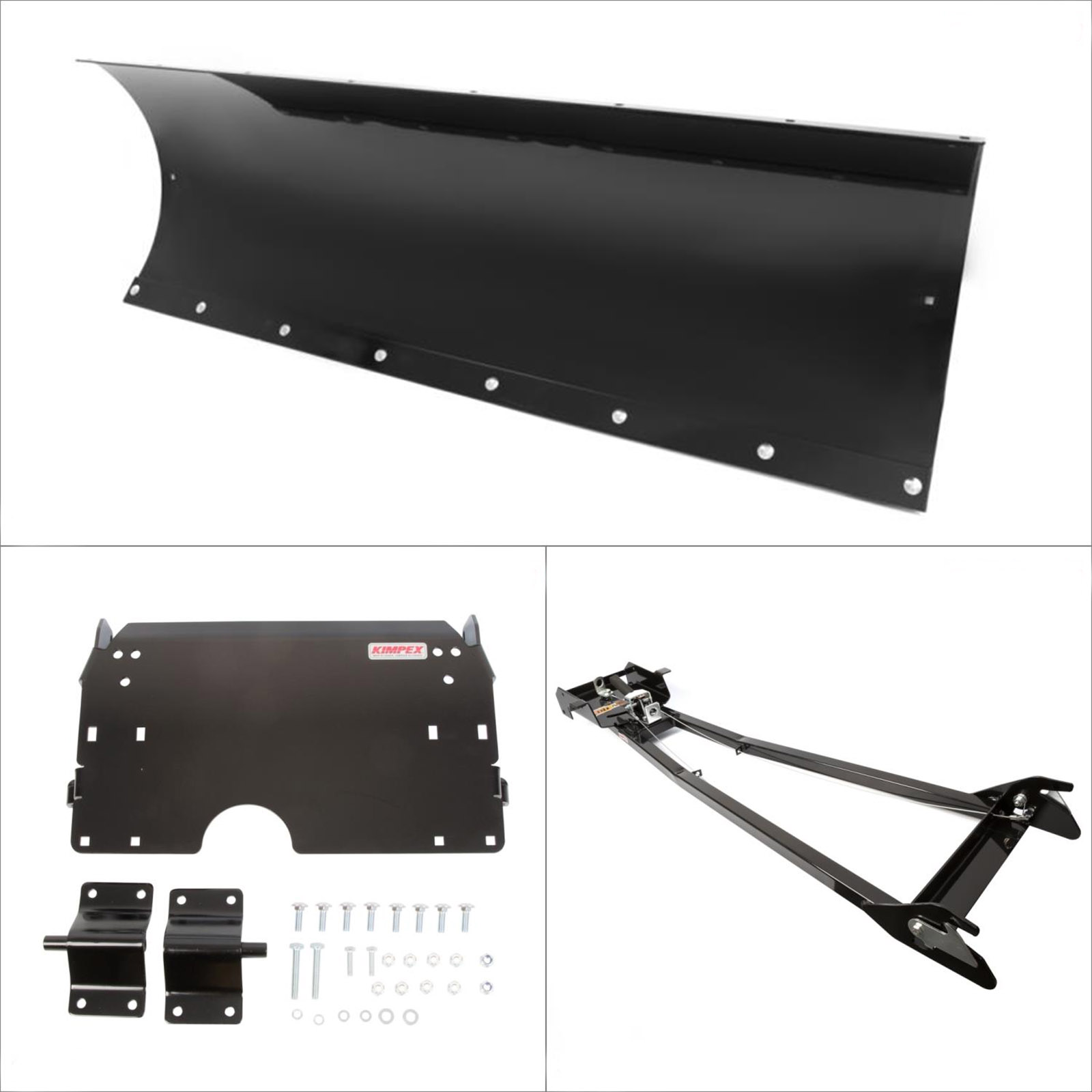 Snow Plow Kit 54 X 17 Blade Steel Push Tube Frame Click N Go Honda Trx 14 19 Ebay