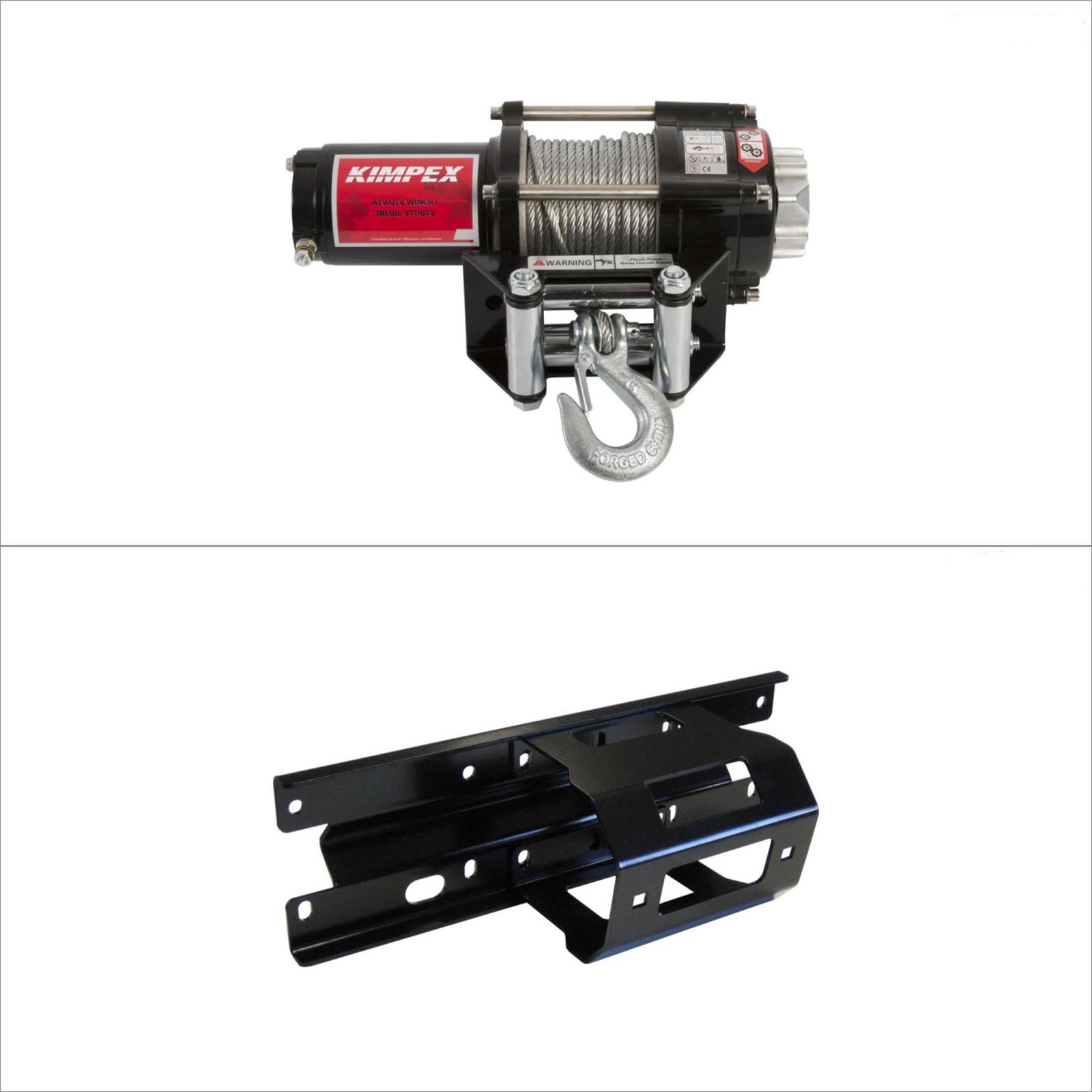 Polaris Hawkeye Sportsman 300 400 2006-10 2500lb KFI Steel Winch Mount Combo