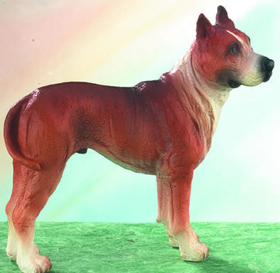 ebay: american pitbull terrier dog figurine *lifelike statue*