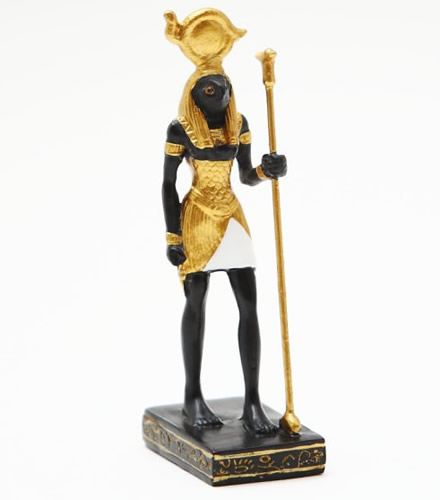 egyptian small horus hand painted statue/figurine