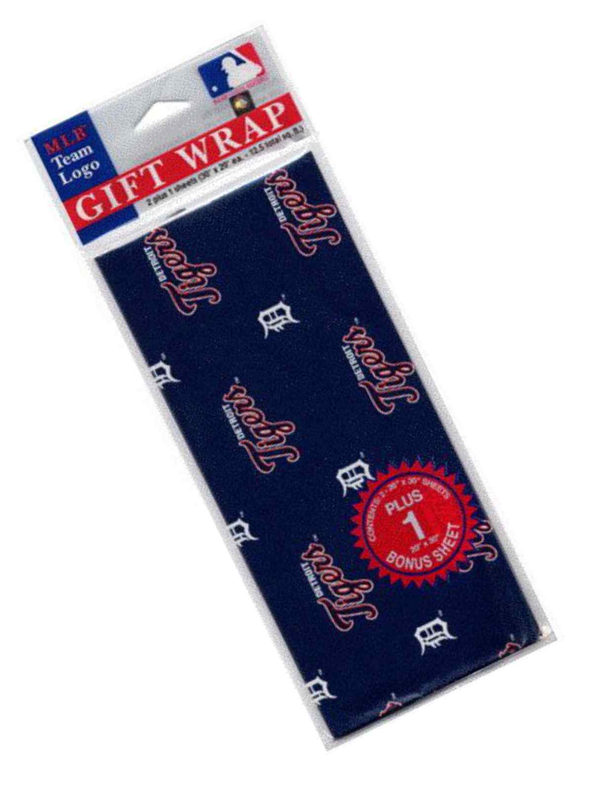 Detroit Tigers MLB Gift Wrapping Paper 3 Sheets (30" X 20") eBay
