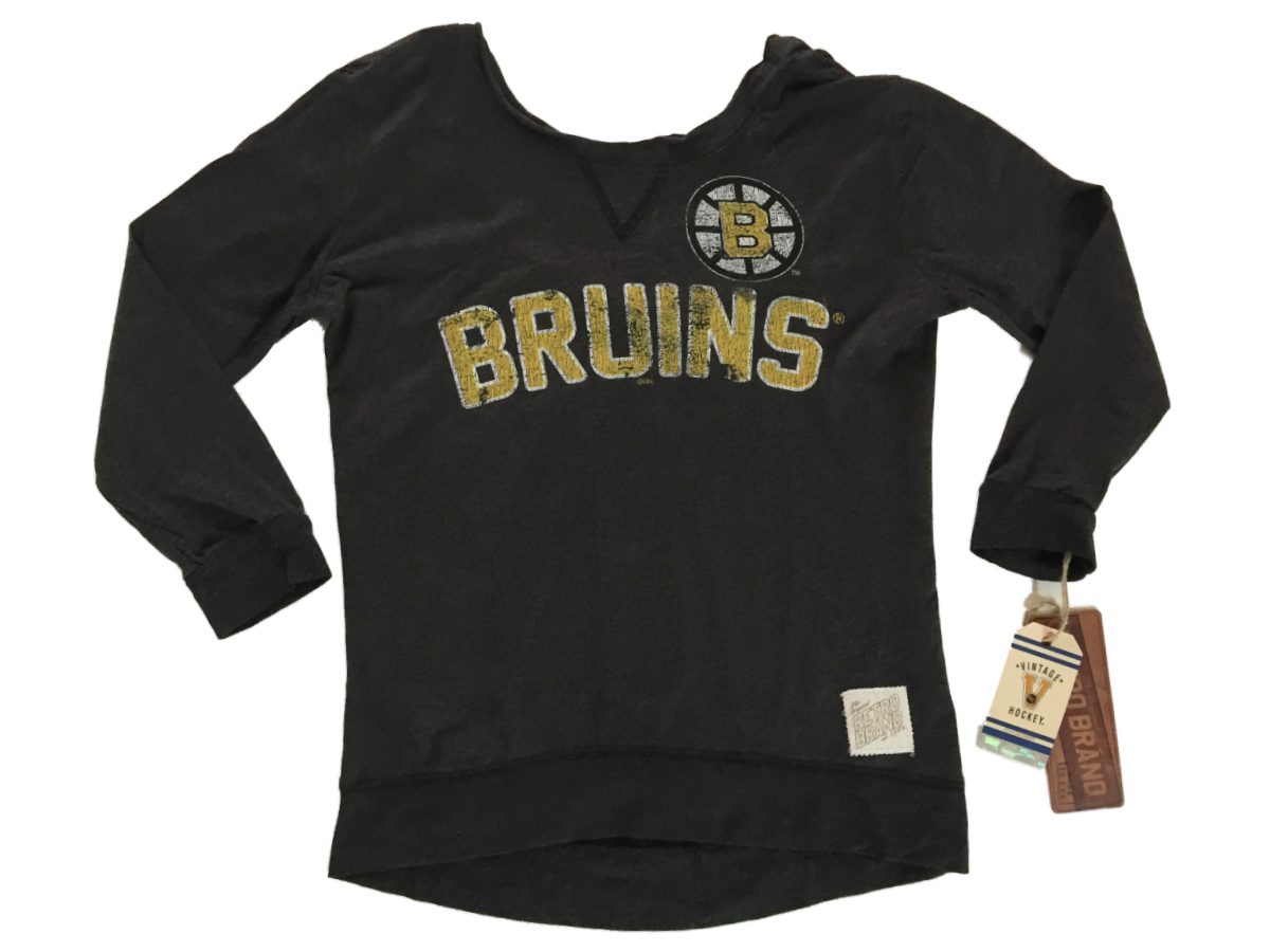 Boston Bruins Hockey Maternity Black Scoop Neck