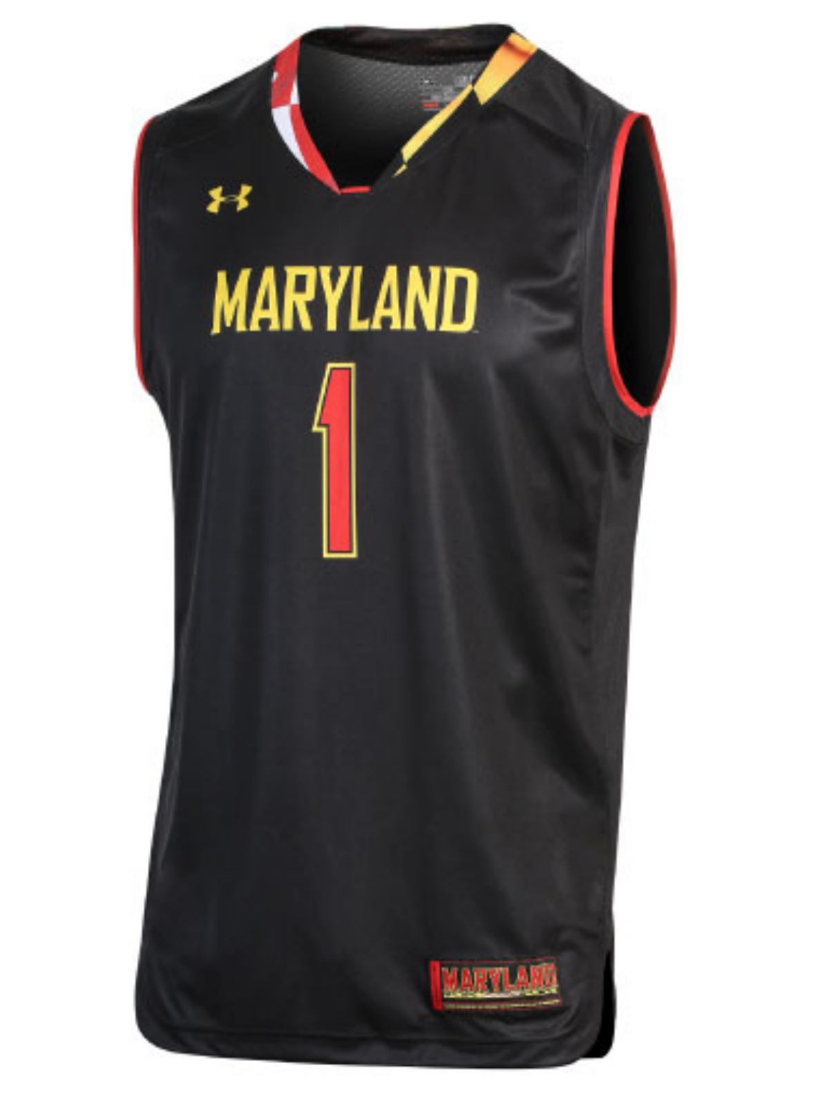 Under Armour Maryland Terrapins Basketball Replica 1 Black Jersey