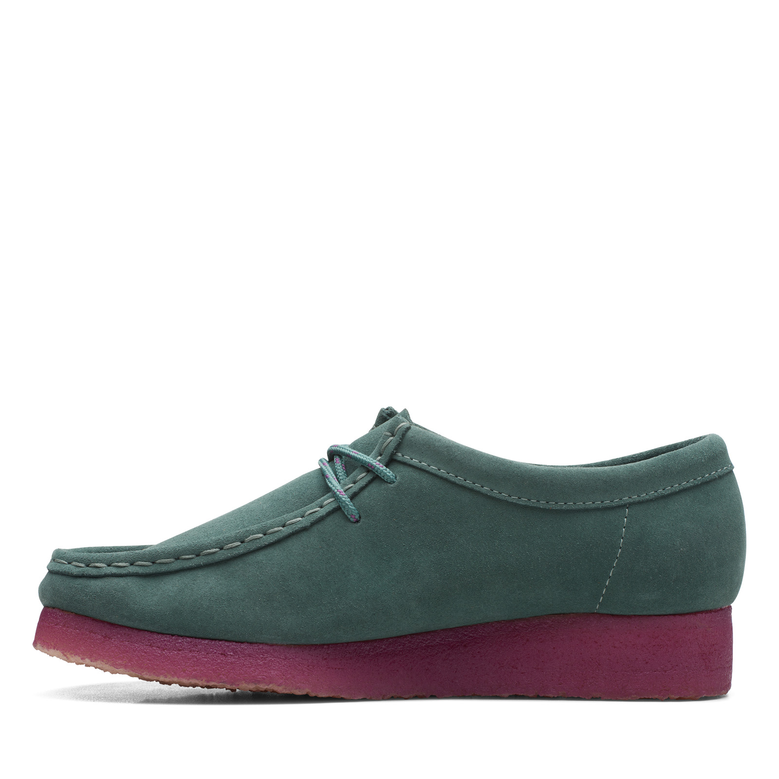 Clarks Wallabee 26168644 Womens Green Oxfords & Lace Ups