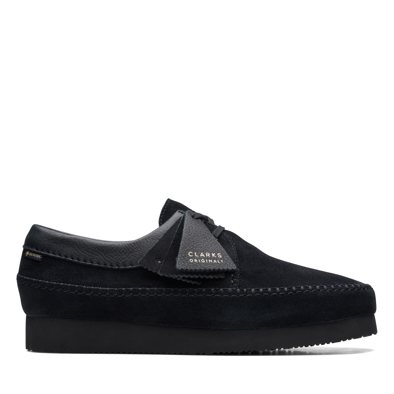 Clarks Original Weaver　shoes Clarks Weaver Gore-Tex GTX 26171486 Mens Black Oxfords