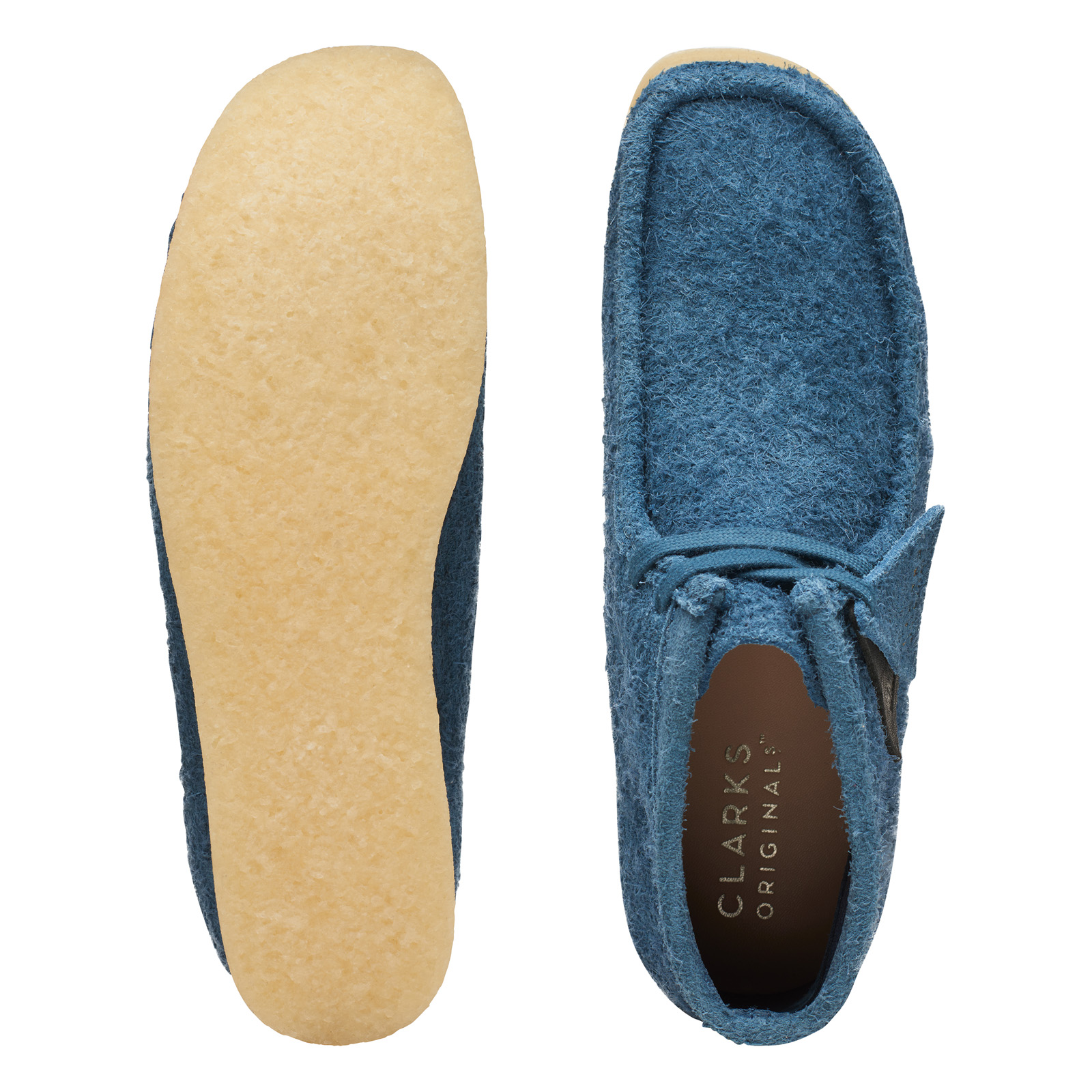 Clarks Wallabee Boot 26174050 Mens Blue Suede Lace Up Ankle Boots