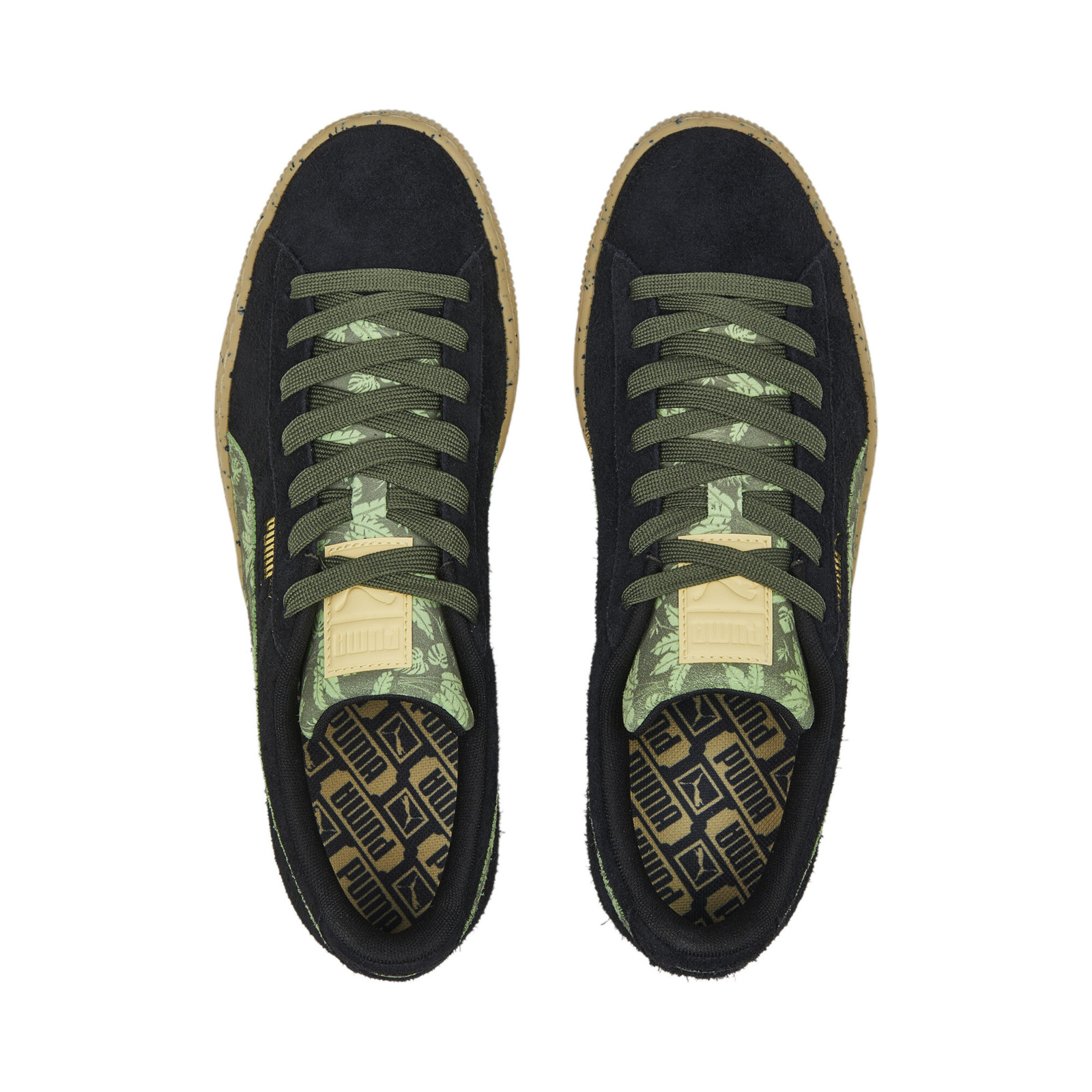puma suede classic black gold