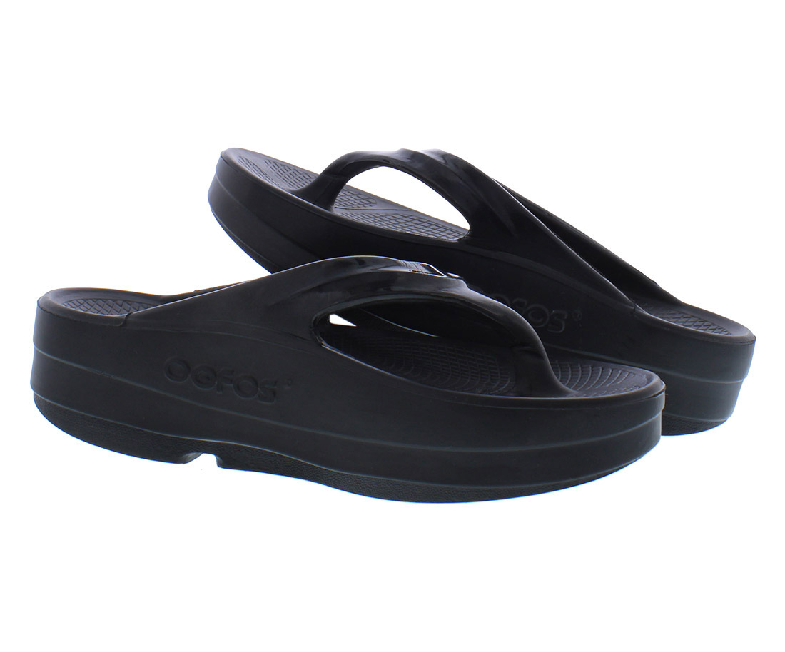 【8/11までお値下げ中】 OOMEGA OOLALAブラック 24cm OOFOS Womens Oomega Oolala Black Flip Flop Non-Heeled Black for