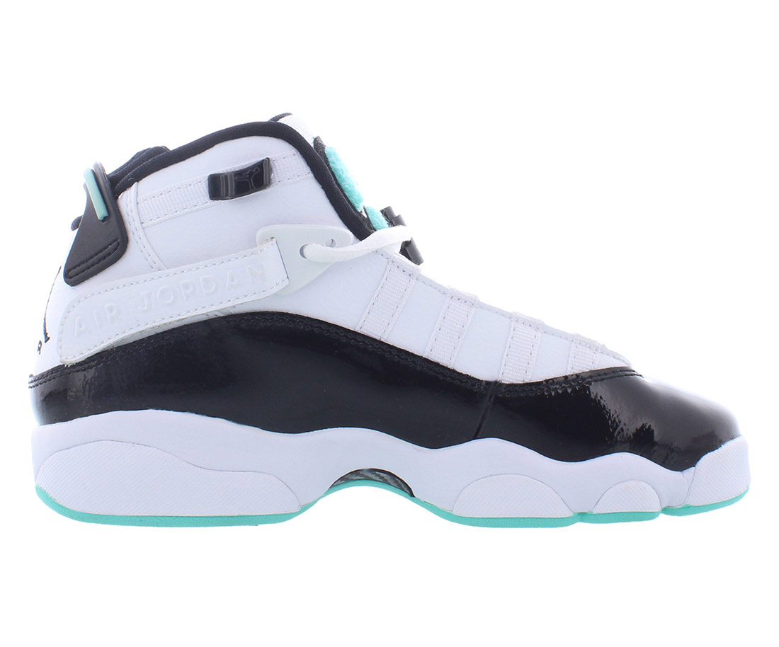 Nike Jordan 6 Rings Boys Shoes Size 4, Color: White/Black/Tropical - Picture 3 of 5