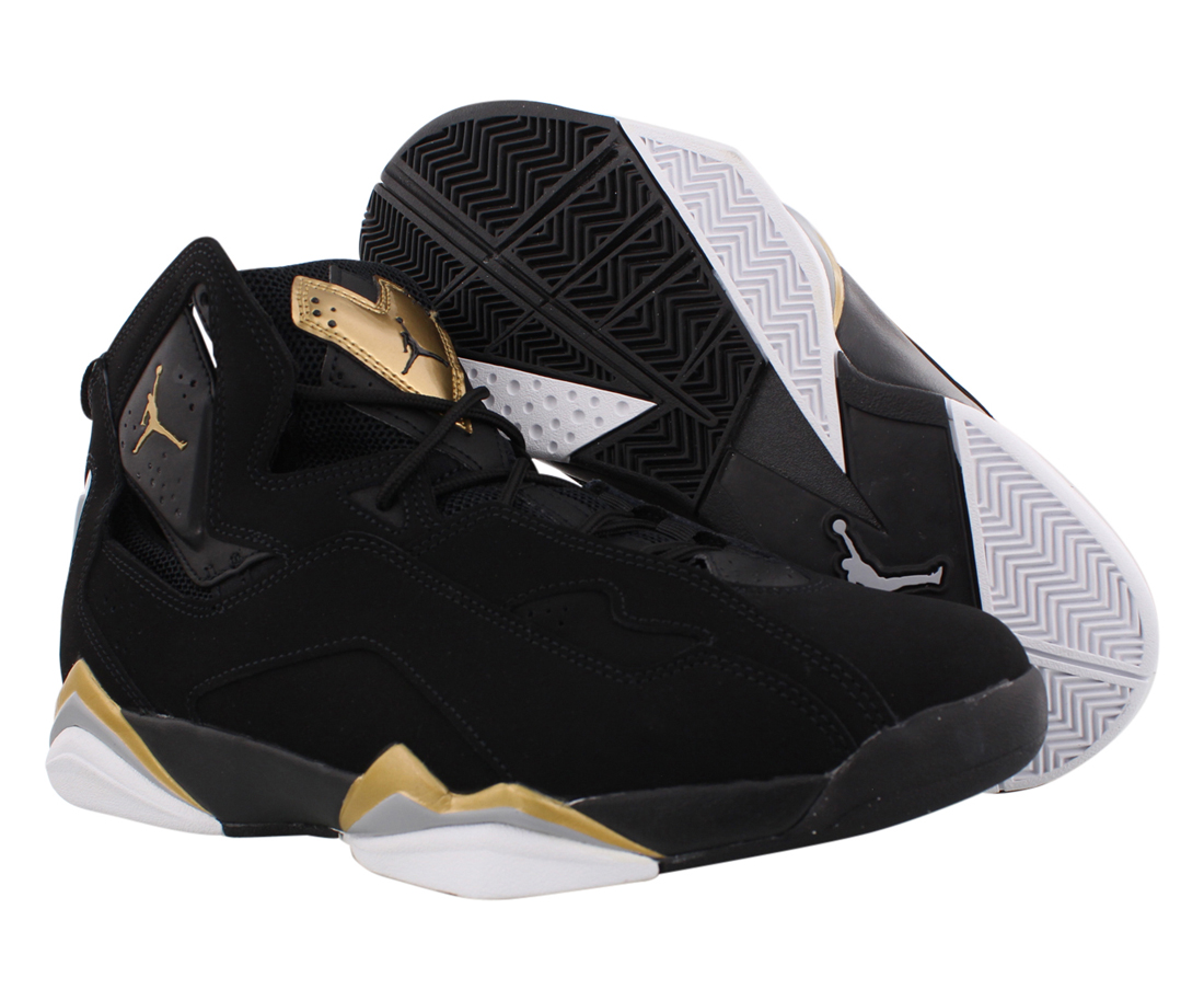 Jordan True Flight Mens Shoes Size 13, Color: Black/Metallic Gold/Wolf Grey