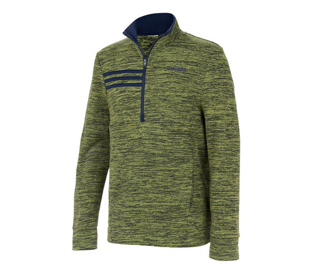 Adidas Microfleece Media Cremallera Sudadera Niños Suéteres Activos Talla S, Color: Verde