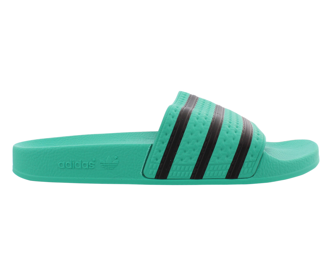 Green and black adidas slides Clearance