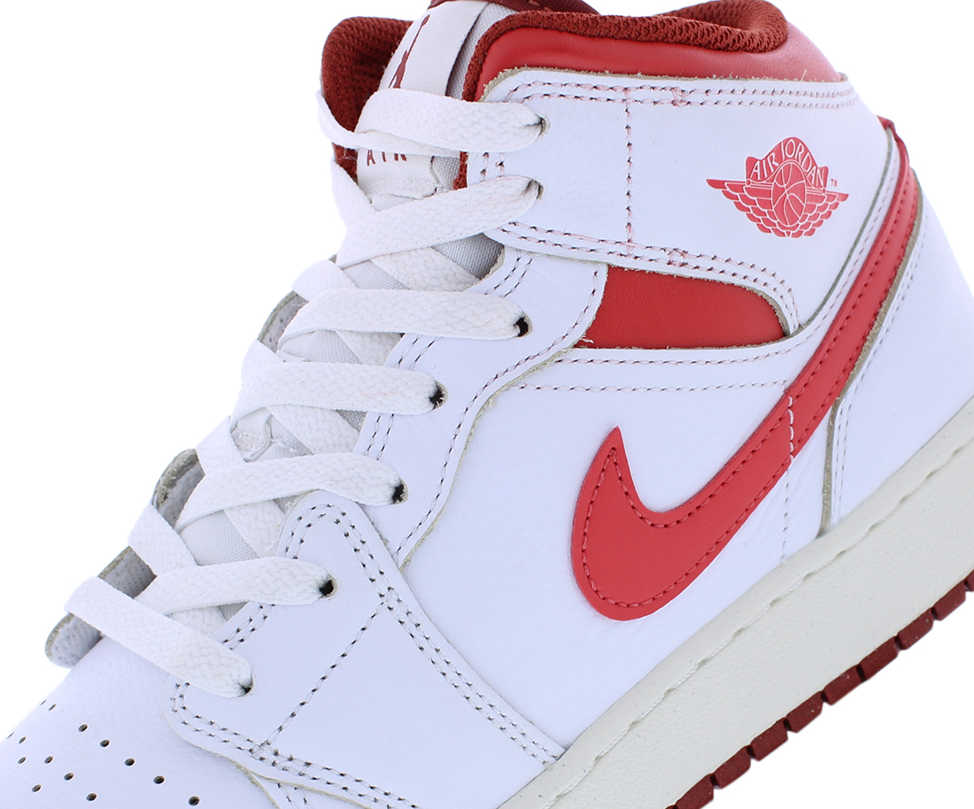 Nike Air Jordan 1 Mid SE GS Boys Shoes Size 7, Color: White