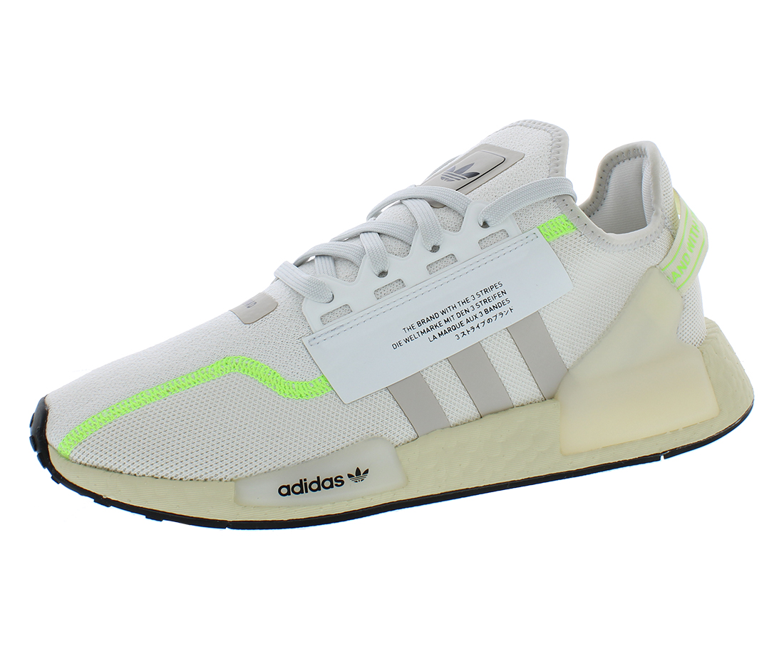 Adidas NMD R1 V2 Mens Shoes Size 8, Color: Crystal White/Grey One/Signal  Green 195734290046| eBay