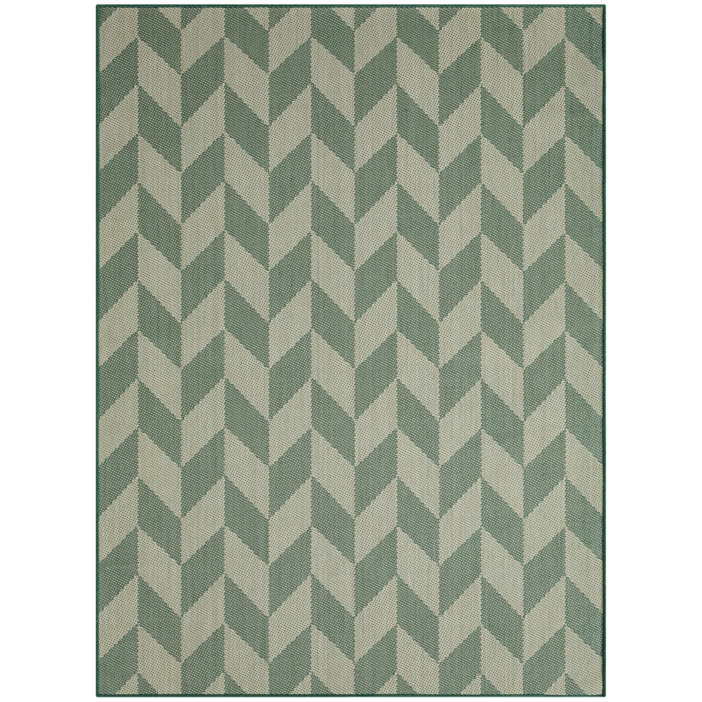 Nicole Miller Designer Area Rug Beige Green Modern Striped Ultra Soft