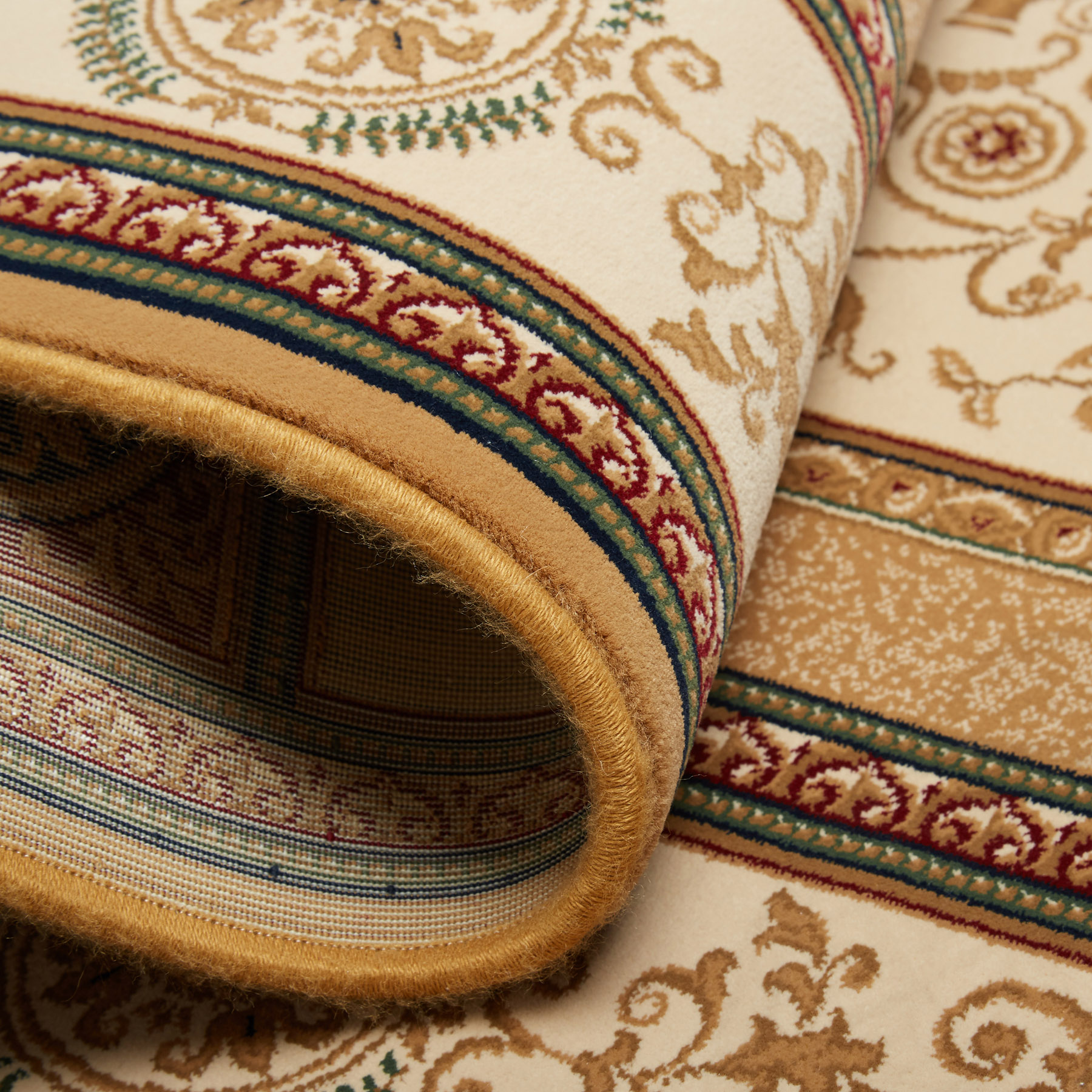 Gold Beige Bordered Area Rug Traditional Persien Oriental Carpet Rugs