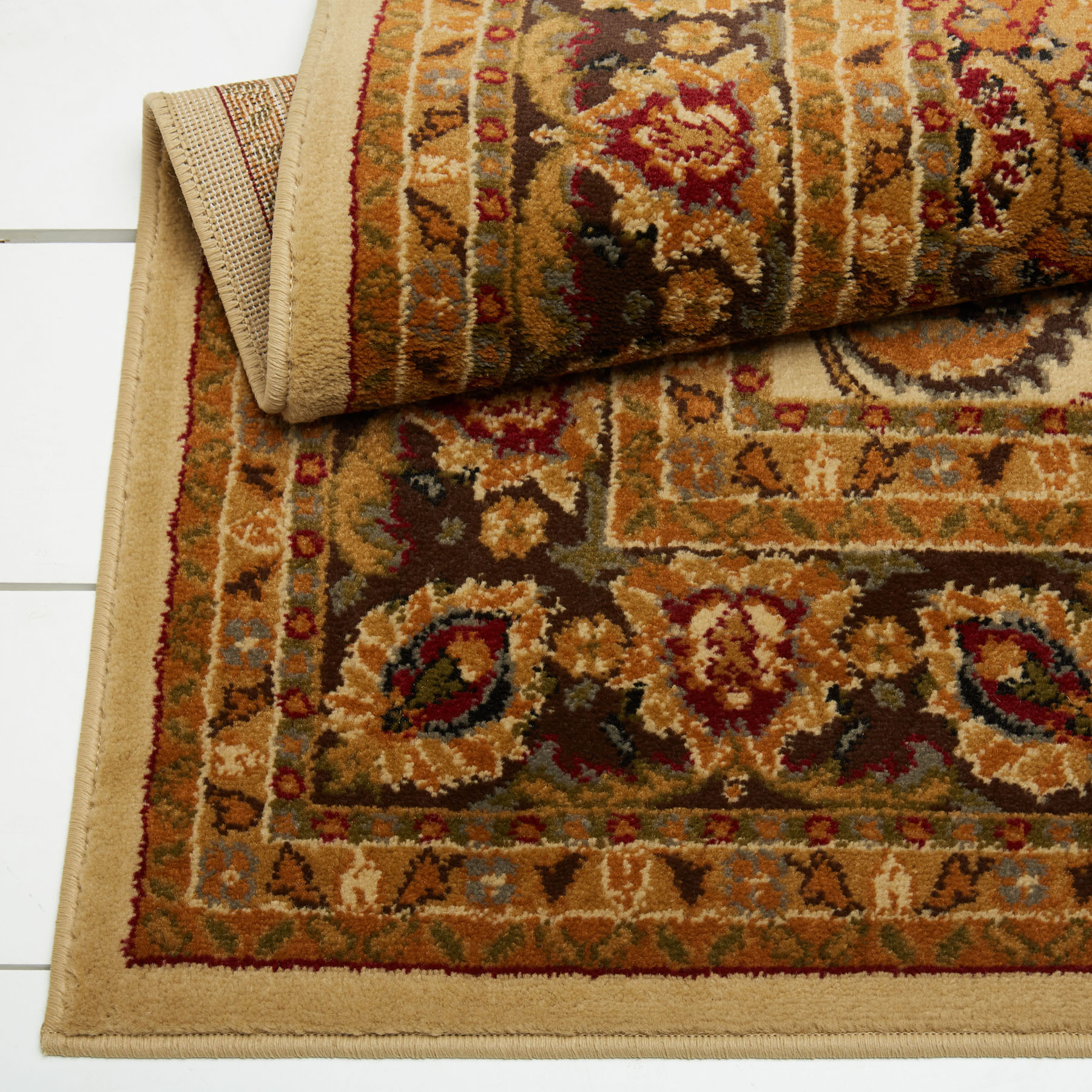 TRADITIONAL BLACK BEIGE RED FLORAL Persien AREA RUG ORIENTAL BORDERED ...