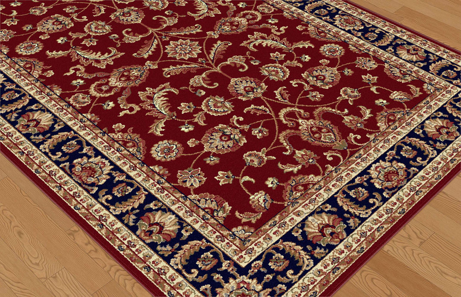 Alfombra persa bordeada Red Scrolls Vines área oriental hojas orientales - Imagen 11 de 15
