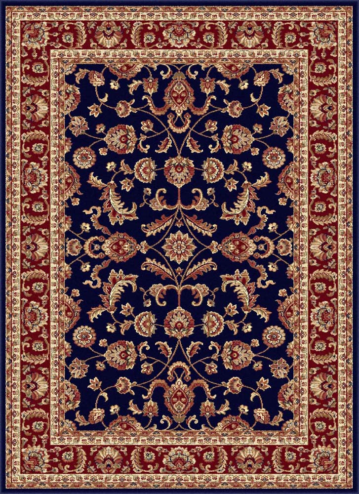 Blue Leaves Bordered Oriental Area Rug Oriental Scrolls Vines Persien Carpet - Picture 7 of 21