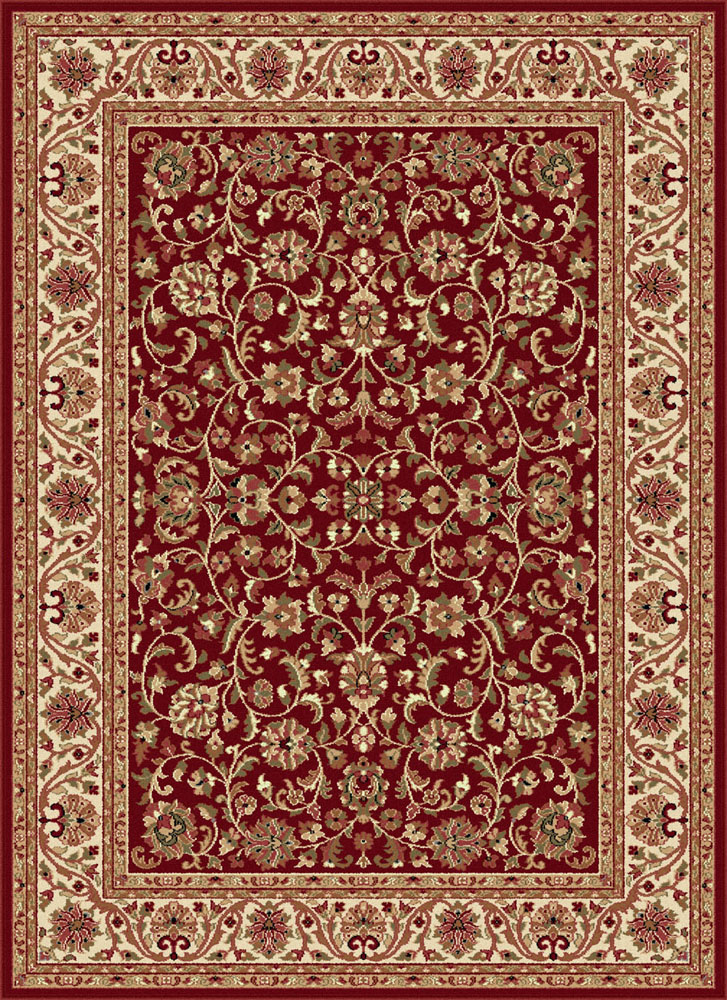 Red Leaves Vines Persien Area Rug Oriental Flowers Scrolls Oriental Carpet - Picture 4 of 9