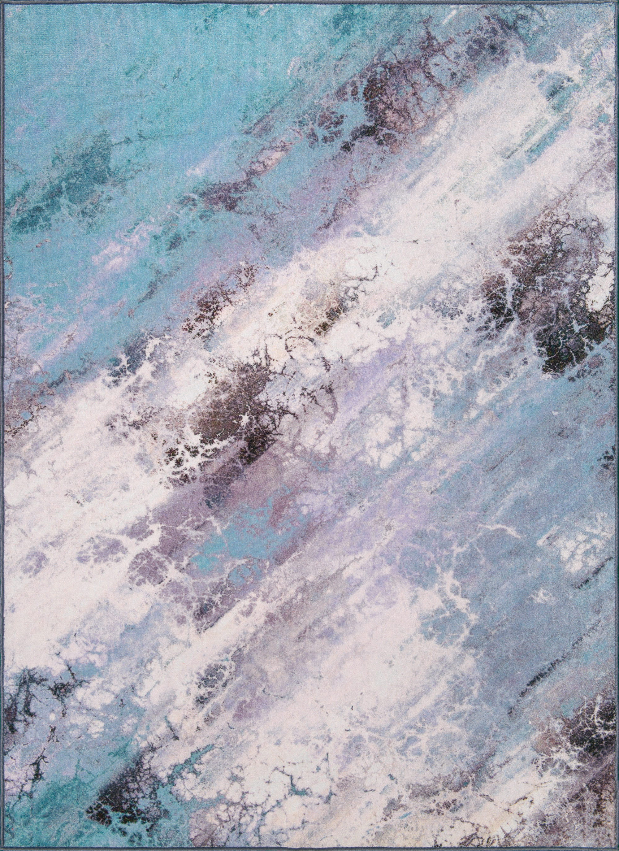 Abstract Galaxy Multi Contemporary Modern Area Rug - Non-Slip Rubber Back Carpet - Picture 8 of 12