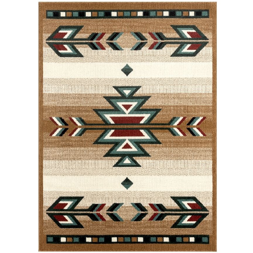 Rustic Southwestern Carpet Arrows Lodge Style Cabin Area Rug - Picture 10 of 12