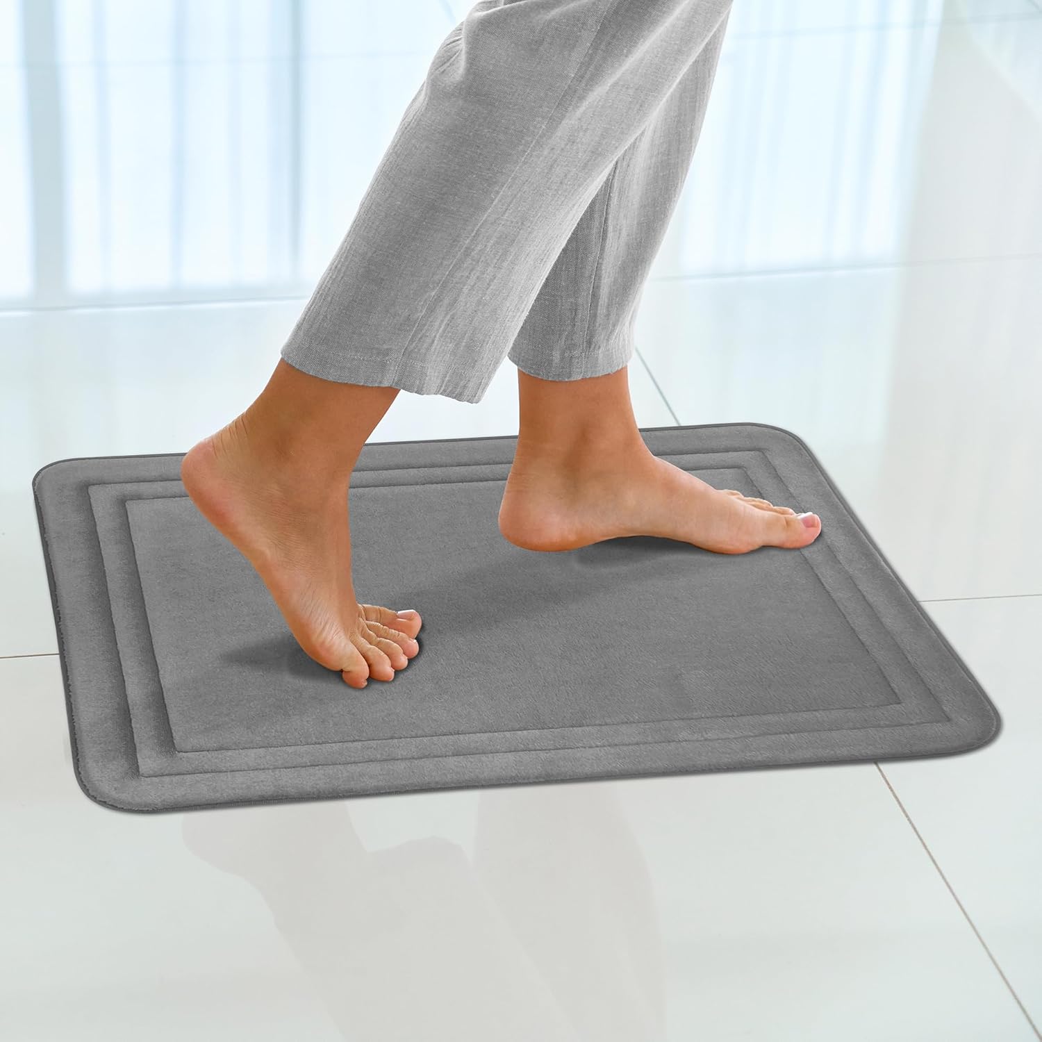 Ultra Soft Anti-Fatigue Non-slip Memory Foam 17"x24" Bathroom Mat Multiple Color - Picture 20 of 33