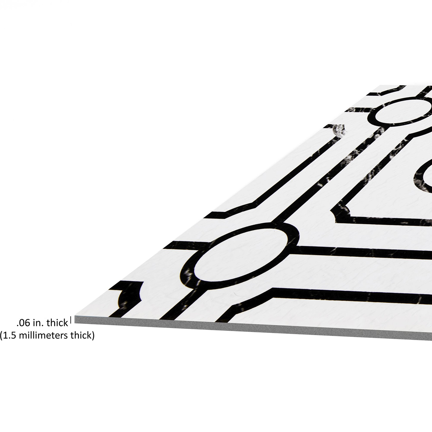 Self-Stick Vinyl Modern Geometric Floor Tiles 1.5mm Thick 12" x 12" 20 Tiles/Box - Picture 16 of 75
