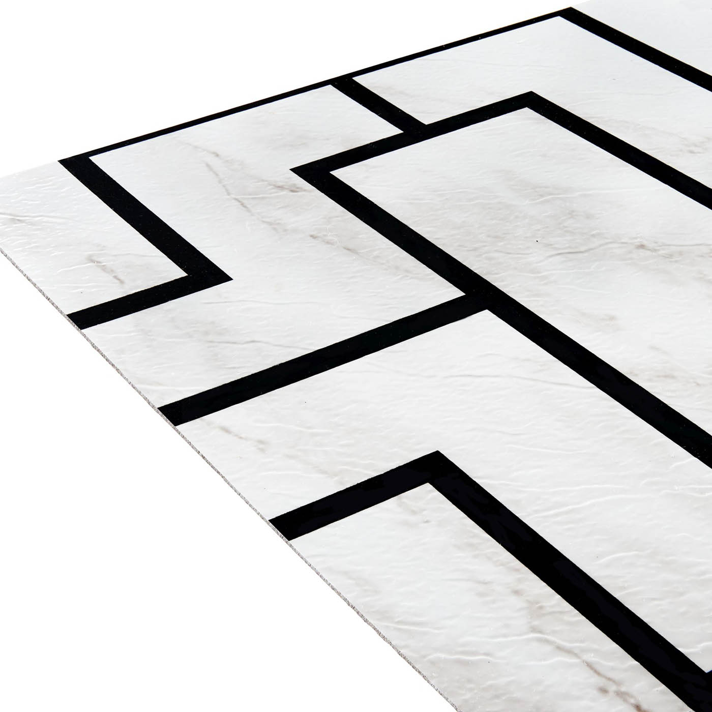 Self-Stick Vinyl Modern Geometric Floor Tiles 1.5mm Thick 12" x 12" 20 Tiles/Box - Picture 4 of 75