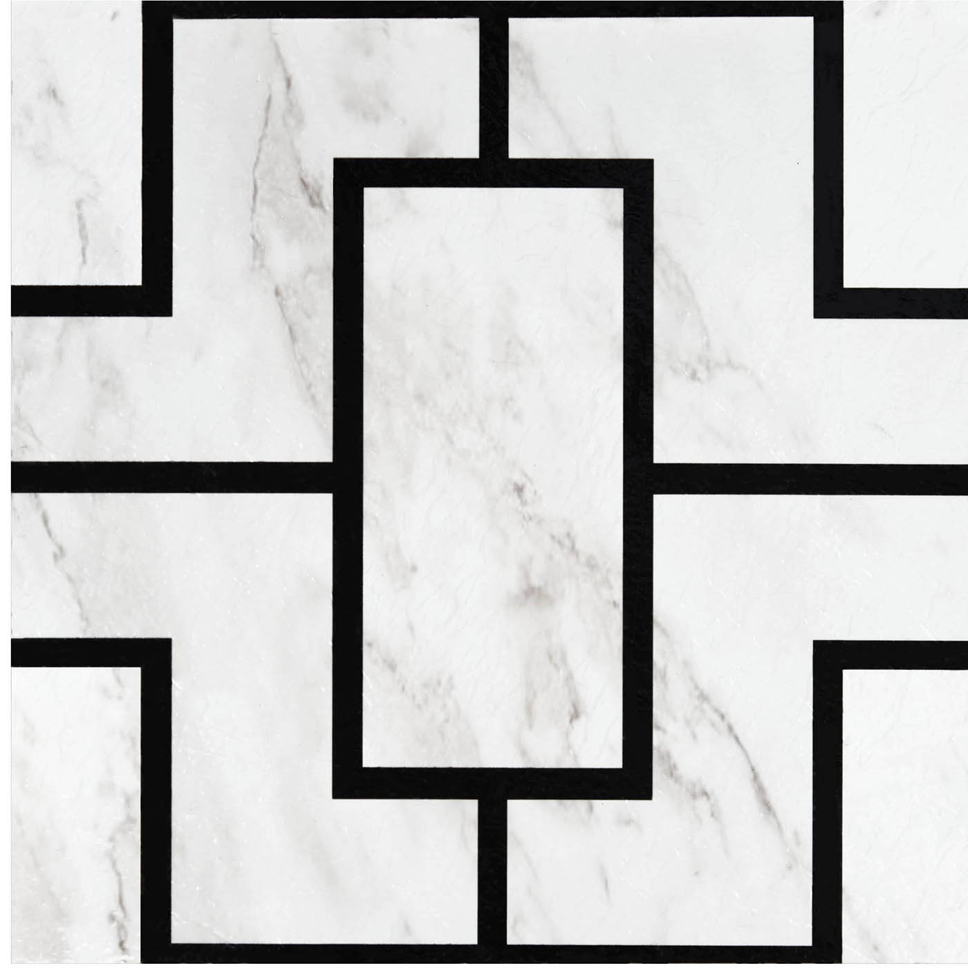 Self-Stick Vinyl Modern Geometric Floor Tiles 1.5mm Thick 12" x 12" 20 Tiles/Box - Picture 2 of 75