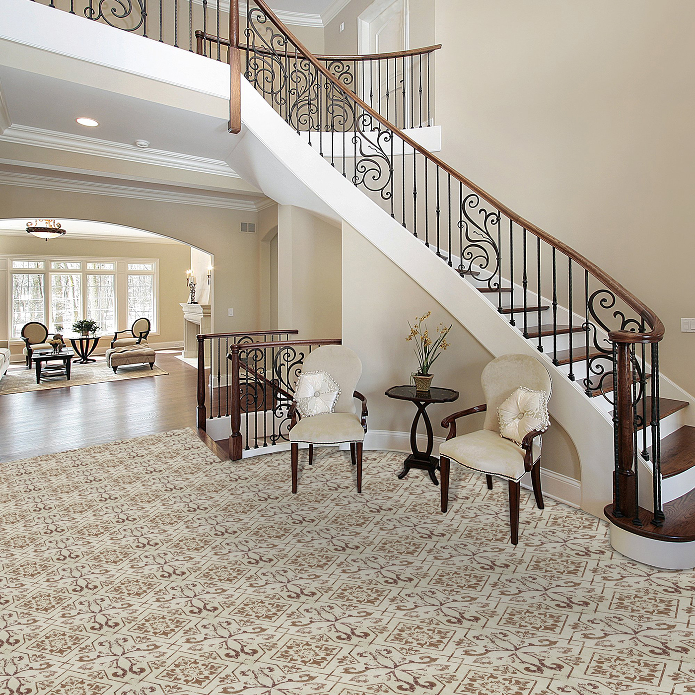 Self-Stick Vinyl Modern Geometric Floor Tiles 1.5mm Thick 12" x 12" 20 Tiles/Box - Picture 65 of 75