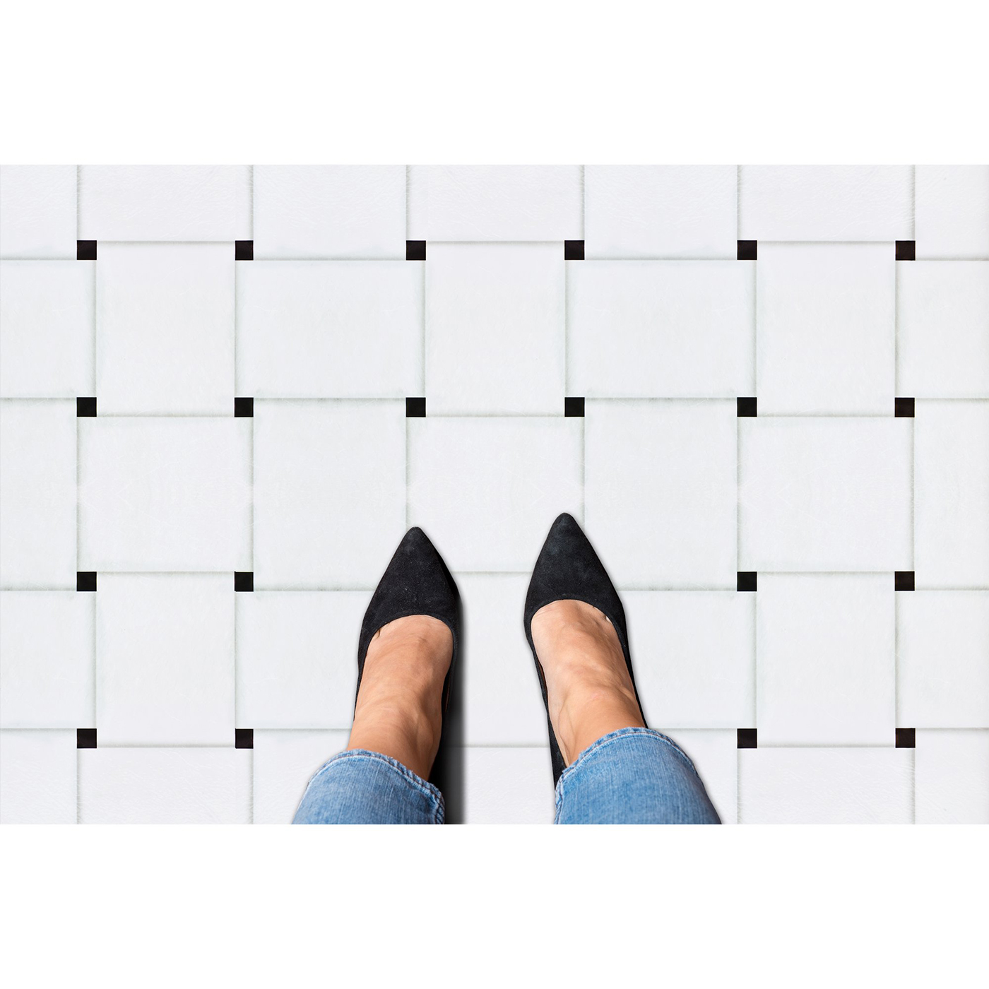 Self-Stick Vinyl Modern Geometric Floor Tiles 1.5mm Thick 12" x 12" 20 Tiles/Box - Picture 74 of 75