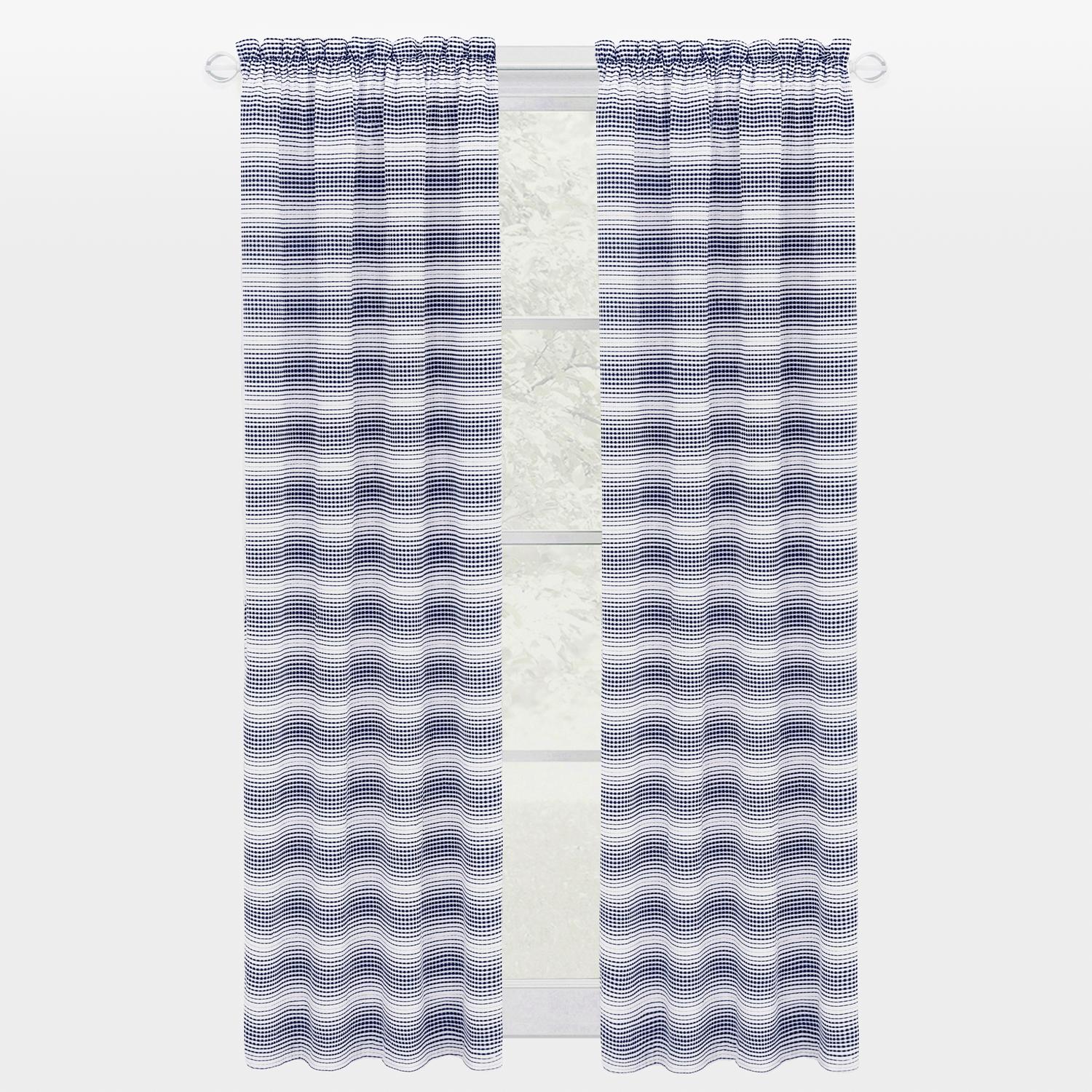 PowerSellerUSA Gramercy Ombre Rod Pocket Single Panel 42″ x 84″ Window Curtain