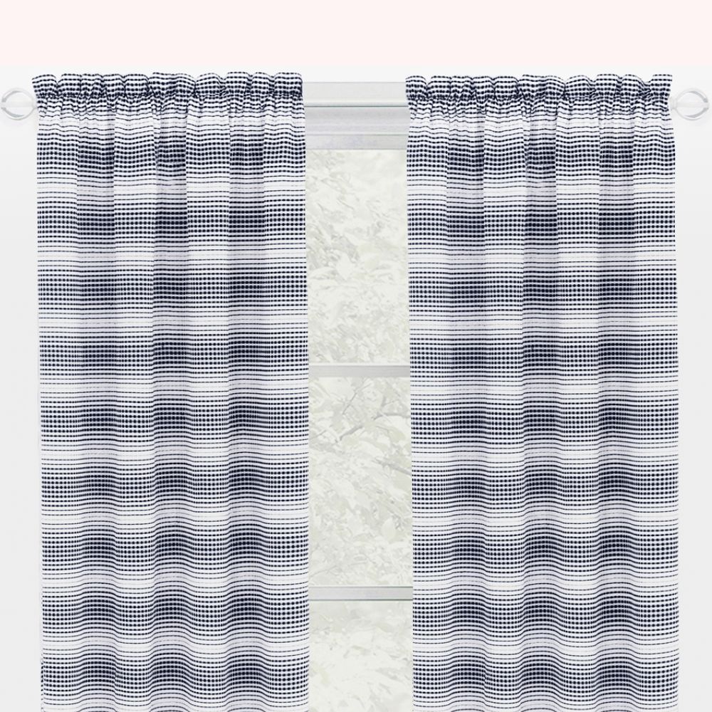 PowerSellerUSA Gramercy Ombre Rod Pocket Double Panel 42″ x 84″ Window Curtain