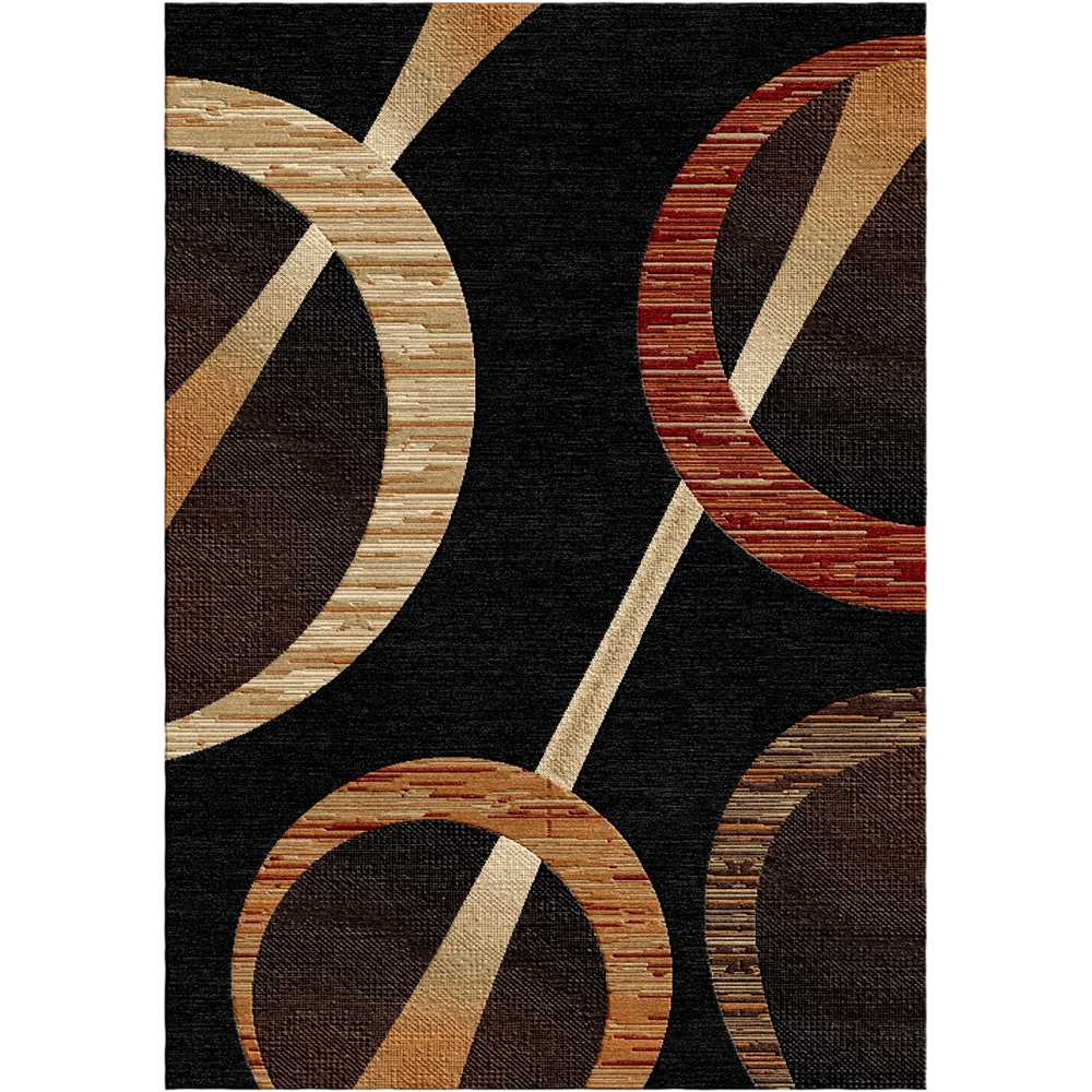 Sumatra Vorleger mit modernem geometrischem Kreis Jute Unterlage Teppiche - Bild 2 von 4
